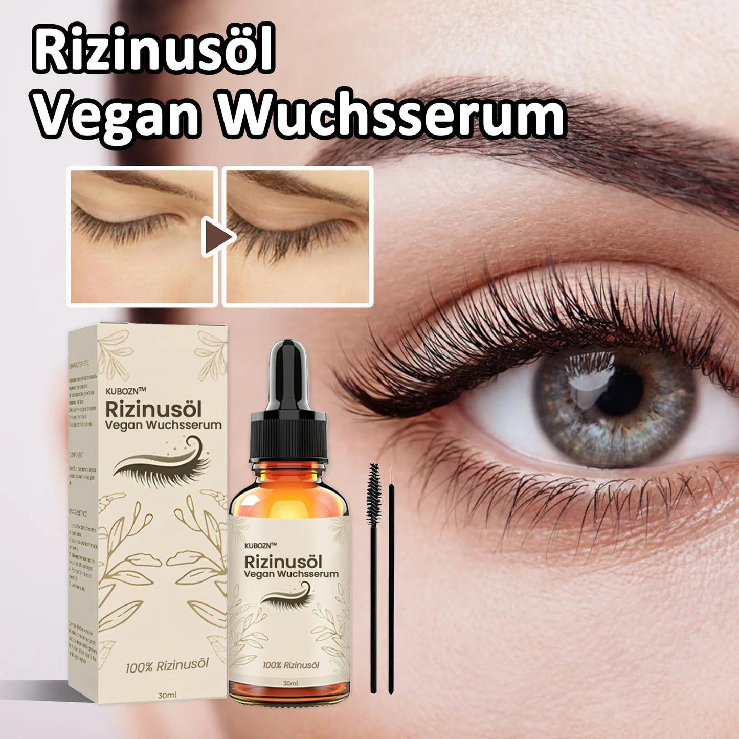 KUBOZN™ Rizinusöl Vegan Wuchsserum