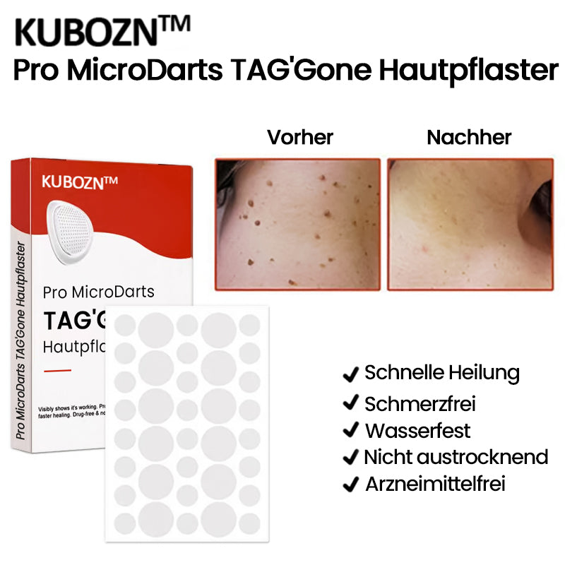 KUBOZN™ Pro MicroDarts TAG'Gone Hautpflaster zur Skin-Tag-Entfernung