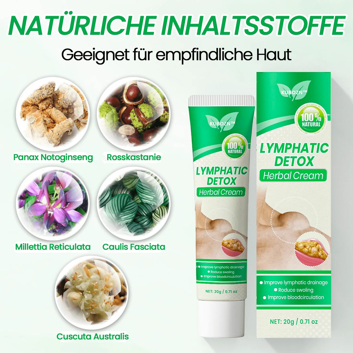 KUBOZN™ Lymphatische Detox-Kräutercreme