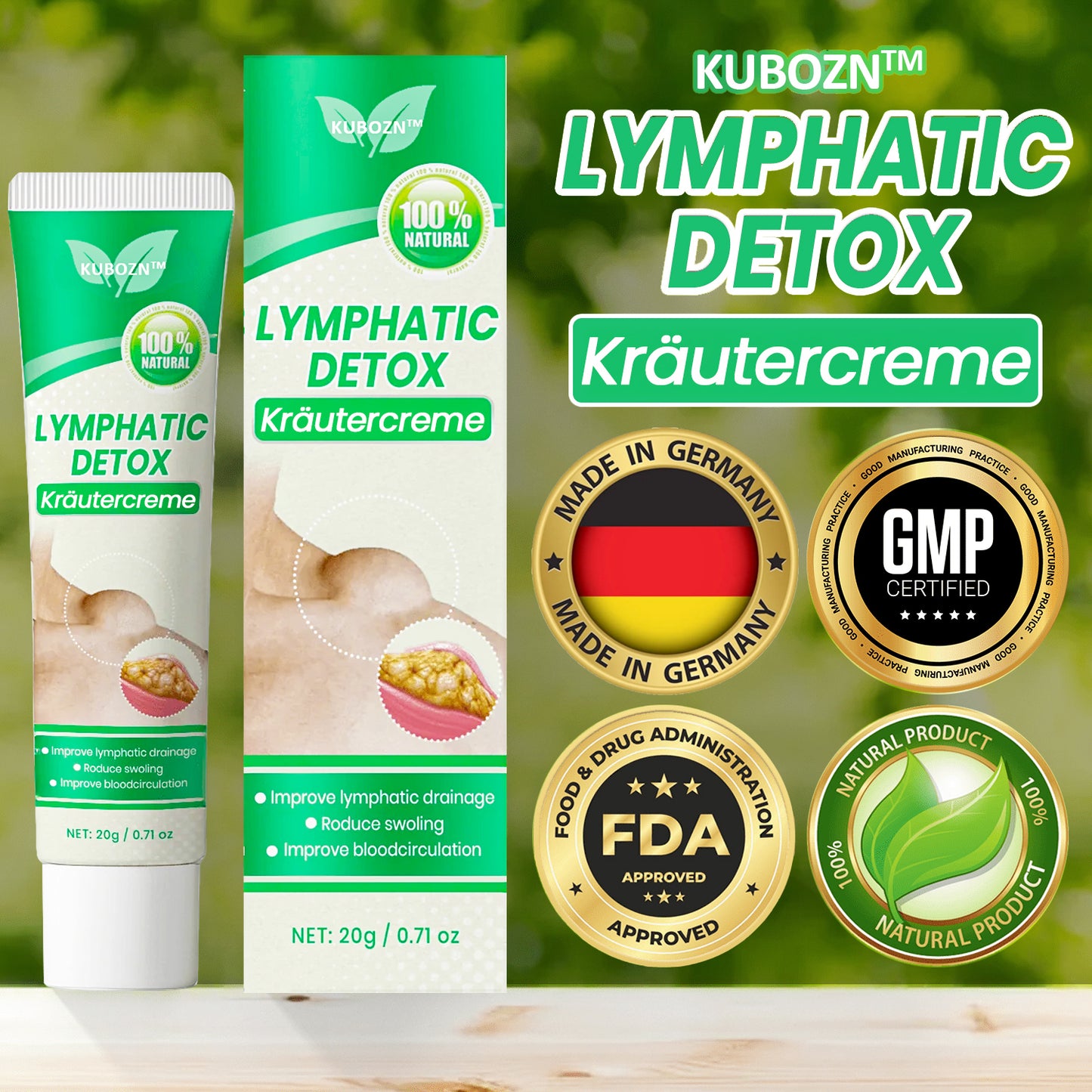 KUBOZN™ Lymphatische Detox-Kräutercreme